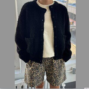 Le Bon Shoppe Millie Cardigan, Black M/L Wool NWT